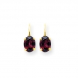 14k 8x6mm Oval Rhodalite Garnet leverback earring