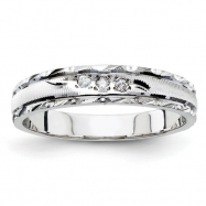 Picture of 14k White Gold AA Quality Trio Ladies Wedding Band ring