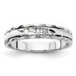 14k White Gold AA Quality Trio Ladies Wedding Band ring