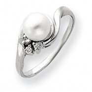 Picture of 14k 6mm Pearl A Diamond ring