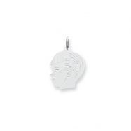 Picture of Sterling Silver Engraveable Boy Disc Charm