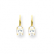 Picture of 14k 7x5mm Oval Cubic Zirconia leverback earring