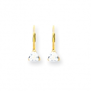Picture of 14k 5mm Trillion Cubic Zirconia leverback earring