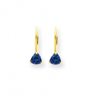 Picture of 14k 5mm Trillion Tanvorite leverback earring