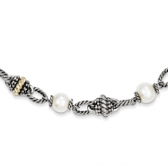Picture of Sterling Silver w/14ky Freshwater Cultured Pearl Necklace