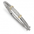 Silver 0.2Ctw Diamond Bangle