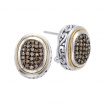 Alesandro Menegati 18K Accented Sterling Silver Earrings with Brown Diamonds