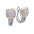 Alesandro Menegati 14K Accented Sterling Silver Earrings with Diamonds