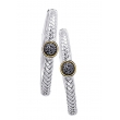 Alesandro Menegati 18K Accented Sterling Silver Earrings with Black and White Diamonds
