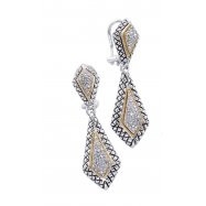 Picture of Alesandro Menegati 18K Accented Sterling Silver Earrings with Diamonds