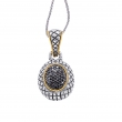 Alesandro Menegati 18K Accented Sterling Silver Necklace with Black Diamonds
