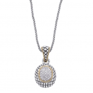 Picture of Alesandro Menegati 18K Accented Sterling Silver Necklace with Diamonds