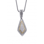 Picture of Alesandro Menegati 18K Accented Sterling Silver Necklace with Diamonds