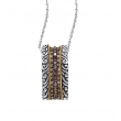 Alesandro Menegati 18K Accented Sterling Silver Necklace with Brown Diamonds