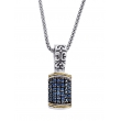 Alesandro Menegati 18K Accented Sterling Silver Necklace with Blue Sapphires