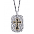 Alesandro Menegati 18K Accented Sterling Silver Necklace with Black Diamonds