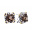 Alesandro Menegati 14K Accented Sterling Silver Earrings with Smoky Quartz and Iolites