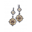 Alesandro Menegati 14K Accented Sterling Silver Earrings with Smoky Quartz and Diamonds 