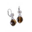 Alesandro Menegati 14K Accented Sterling Silver Earrings with Tiger Eye