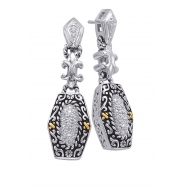 Picture of Alesandro Menegati 14K Accented Sterling Silver Earrings with Diamonds