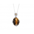 Alesandro Menegati 14K Accented Sterling Silver Necklace with Tiger Eye