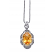 Alesandro Menegati 14K Accented Sterling Silver Necklace with Citrine and White Topaz