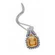 Alesandro Menegati 14K Accented Sterling Silver Necklace with Citrines