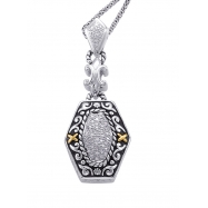 Picture of Alesandro Menegati 14K Accented Sterling Silver Necklace with Diamonds