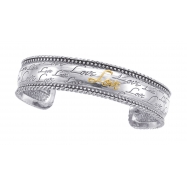 Picture of Alesandro Menegati 14K Gold & Sterling Silver "Love" Bangle