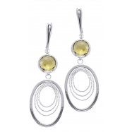 Picture of Alesandro Menegati 18K Accented Sterling Silver Lemon Quartz Earrings