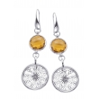 Alesandro Menegati 18K Accented Sterling Silver Honey Quartz Earrings