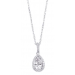 Alesandro Menegati Sterling Silver Necklace with Diamonds and White Topaz