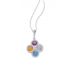Alesandro Menegati Sterling Silver Necklace with Gemstones