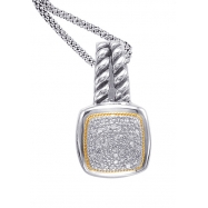 Picture of Alesandro Menegati 18K Accented Sterling Silver Necklace with Diamonds
