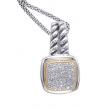Alesandro Menegati 18K Accented Sterling Silver Necklace with Diamonds