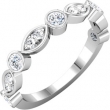14K White Gold Diamond Anniversary Band