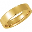 10K Yellow Gold Flat Comfort Fit Band