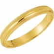 14K Yellow Gold Milgrain Band