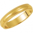 14K Yellow Gold Milgrain Band
