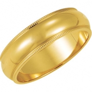 Picture of 14K Yellow Gold Milgrain Band