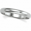 14K White Gold Light Half Round Band