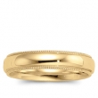 14K Yellow Gold Light Comfort Fit Milgrain Ban