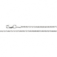 Picture of 14K White 20 INCH Diamond Cut Cable Chain