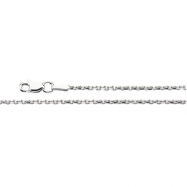 Picture of 14K White 24 INCH Diamond Cut Cable Chain