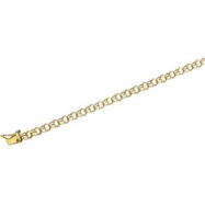 Picture of 14K Yellow Gold 7 Inch Solid Baby Charm Bracelet