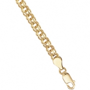Picture of 14K Yellow Gold 7 Inch Solid Small Charm Bracelet