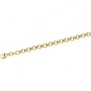 Picture of 14K Yellow Gold 7 Inch Solid Rolo Bracelet