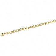 Picture of 14K Yellow Gold 7 Inch Solid Rolo Bracelet