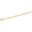 14K Yellow 7 INCH Solid Curb Chain