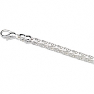 Picture of Sterling Silver 18 INCH Solid Wheat Chain